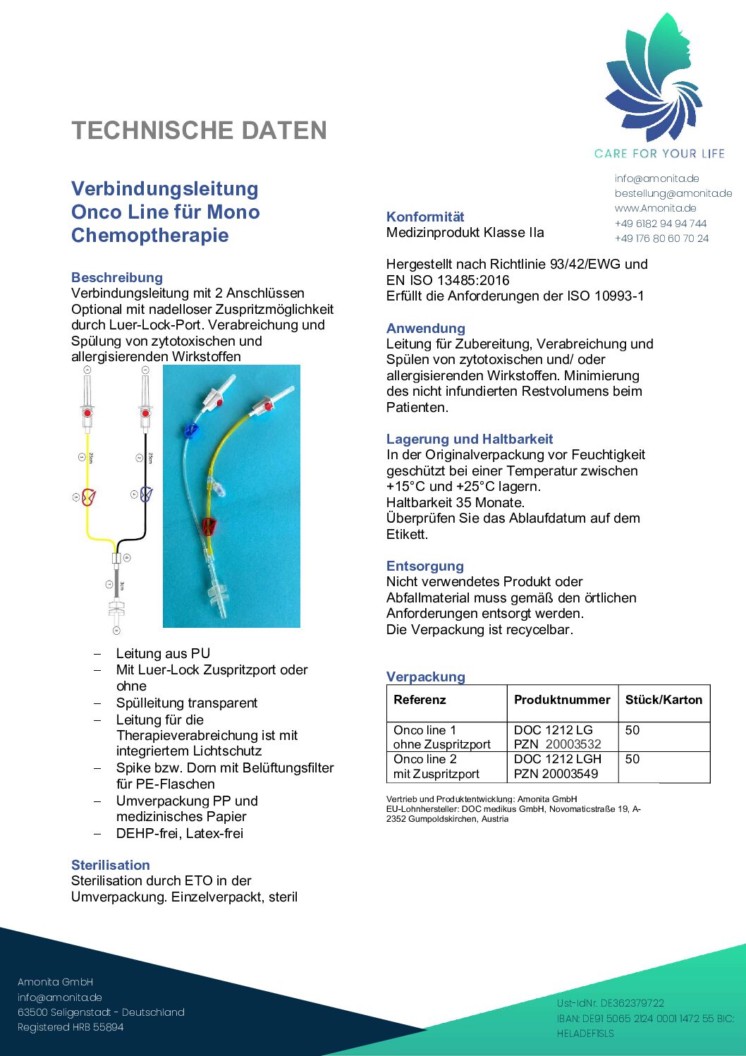 Onco Line 1 - Verbindungsleitung für Zytostatika und allergisierende Wirkstoffe – Bild 6