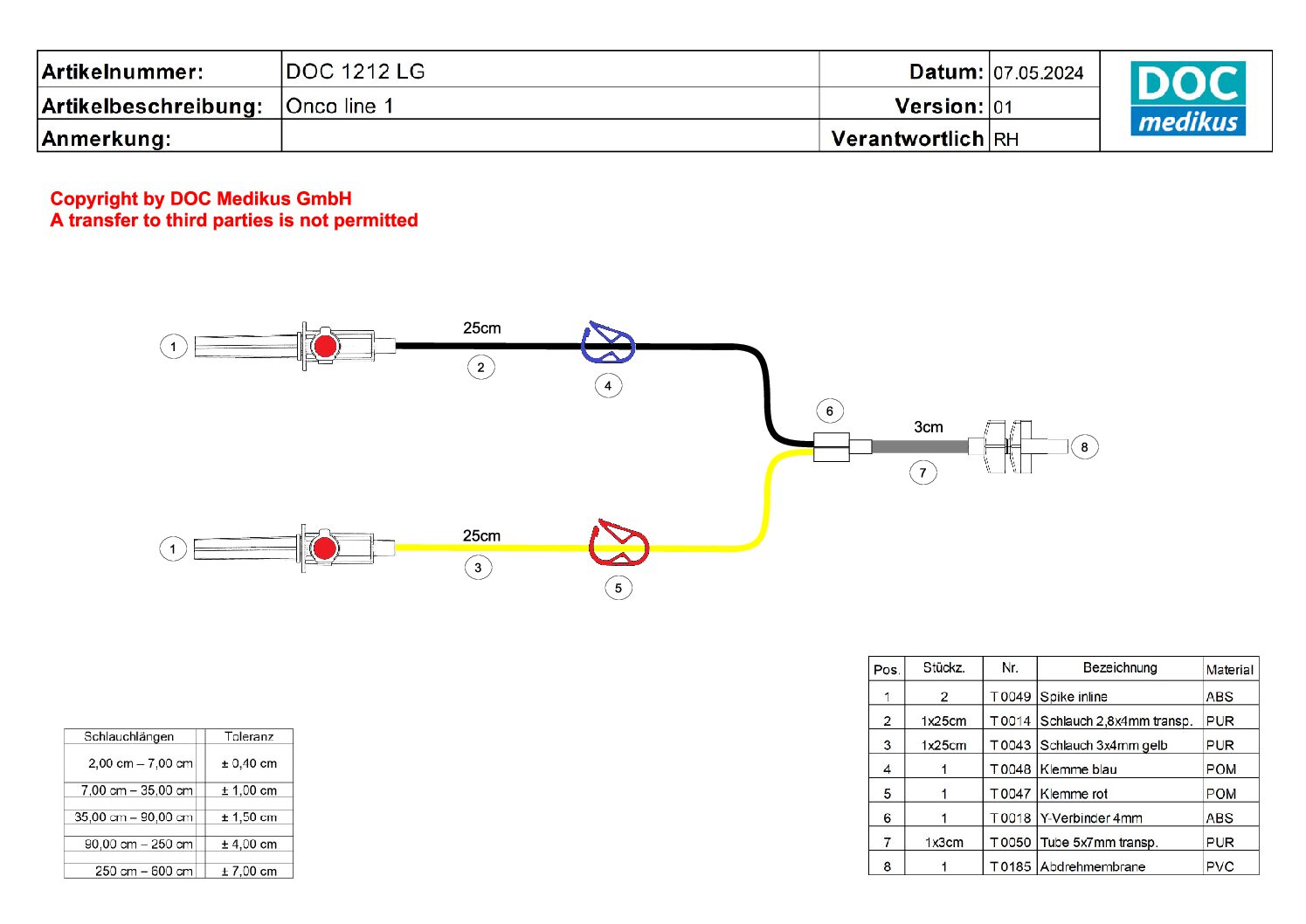 Onco Line 1 - Verbindungsleitung für Zytostatika und allergisierende Wirkstoffe – Bild 7